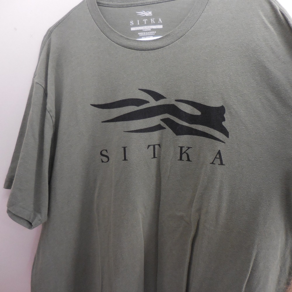 Sitka Gear Mens Graphic T-Shirt XL Olive Green Logo Short Sleeve Hunting Tee - Picture 2 of 4